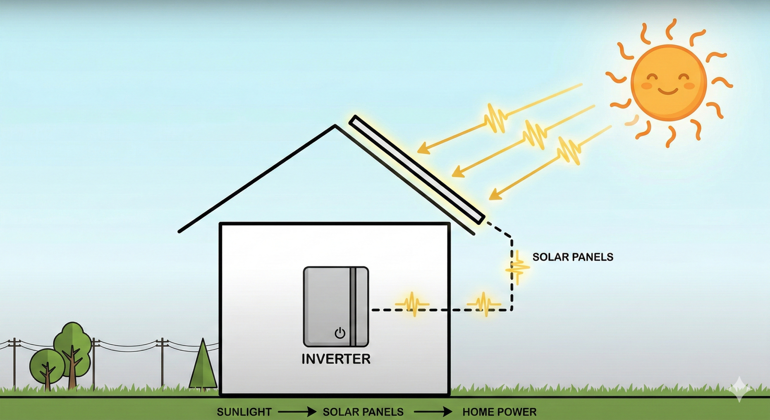 Solar Panels absorbing light